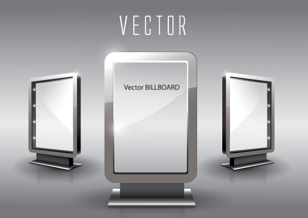 free vector Blank billboards vector